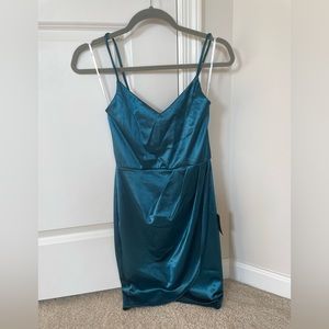 Lulus teal cocktail dress
